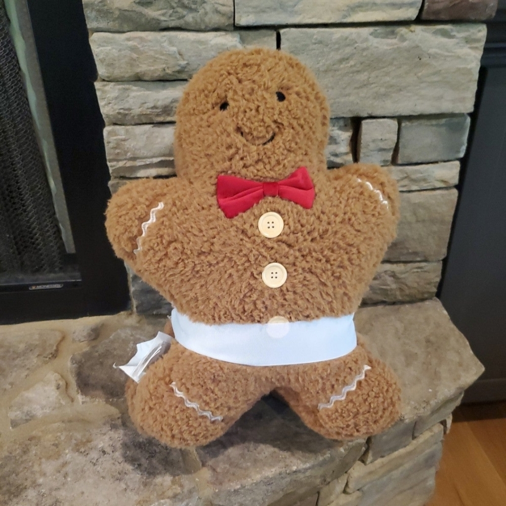 Plush Gingerbread Boy and Girl Pillows-NWT